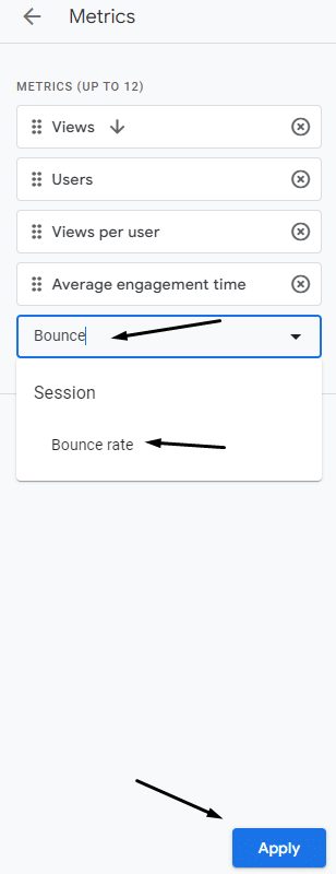 Add Metric